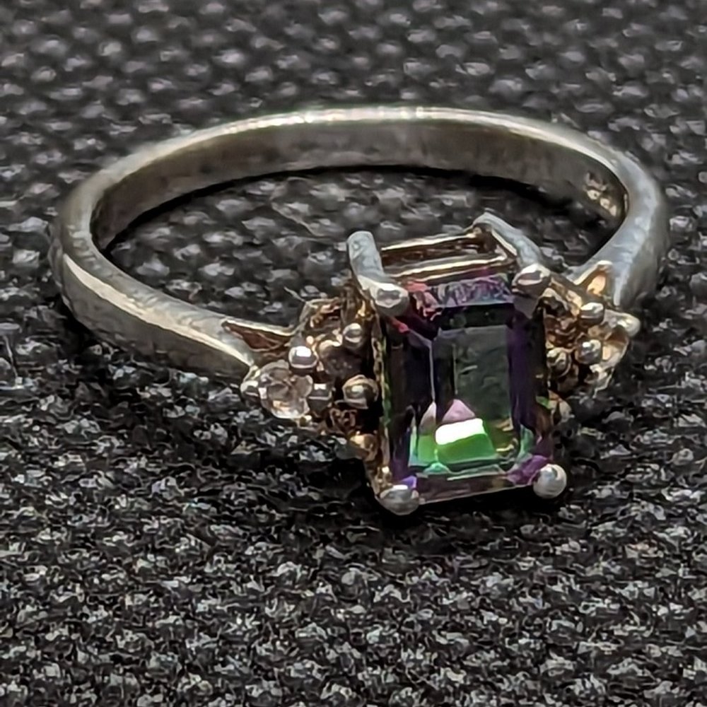 Sterling .925 and Mystic Topaz ring